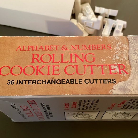 Rolling Cookie Cutter-Alphabet & Numbers, Vintage and Never Used - Picture 2 of 11